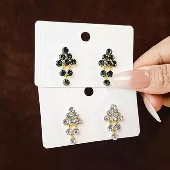 Шикарная изысканность – замысловатые серьги с бахромой и геометрическим узором чёрный