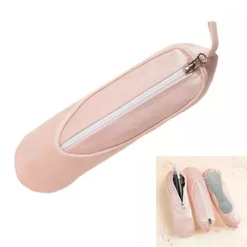 Шикарная косметичка в виде балеток, стильная косметичка, водонепроницаемый пенал для хранения вещей для любителей балета, коллекционеров канцелярских принадлежностей