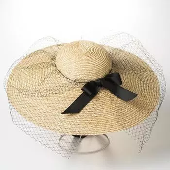 Шикарная летняя натуральная соломенная сетчатая шляпа от солнца, модель с широкими полями, солнцезащитный крем, женская солнцезащитная кепка, женская кепка для отдыха, пляжная шляпа M