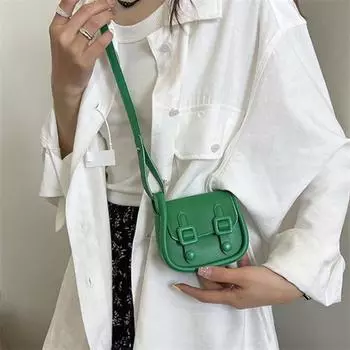 Шикарная мини-сумка-седло, сумка-помада для женщин, стильная винтажная простая маленькая сумка, сумка на плечо для девочек, квадратная сумка через плечо