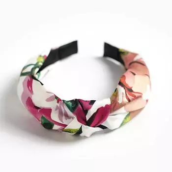Шикарная повязка на голову с цветочным принтом для женщин, повязка для волос в горошек, модный аксессуар для волос для девочек, для повседневного использования