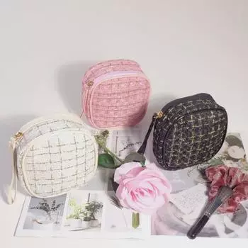 Шикарная шерстяная косметичка и помада для женщин - компактное хранение менструальных прокладок 14x13x5.5 cm