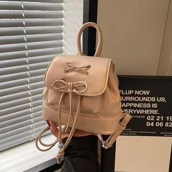 Шикарная сумка-бантик в академическом стиле, школьный рюкзак, женский, модный, большой емкости, универсальный, дорожный, через плечо Mini 19cm