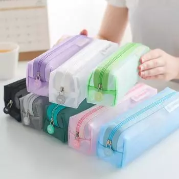 Шикарная сумка для ручек, однотонная, сверхлегкая, износостойкая. серый