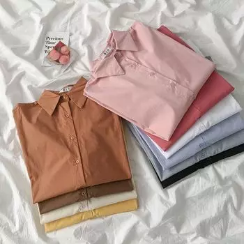 Шикарная свободная повседневная белая рубашка с длинными рукавами для женщин, весна и осень, дизайн, чувство нишевого темперамента, внешний универсальный комплект для ношения, низ, верх One size белый