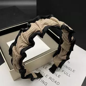 Шикарная тканевая повязка на голову с оборками для женщин, девочек, для шопинга, для нарядного образа, винтажный женский головной убор