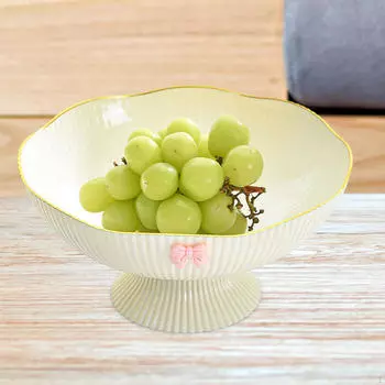 Шикарная ваза для фруктов с дренажной системой для организации пространства на столешнице белый