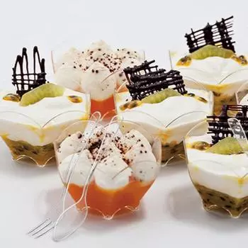 Шикарная видимая утолщенная портативная устойчивая к трещинам чашка для мусса в форме цветка, кухонные аксессуары, чашка для десерта