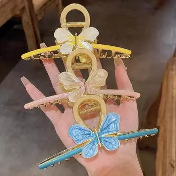 Шикарная заколка-бабочка : Милая металлическая фея клипса для девочек F879