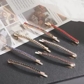 Шикарная заколка для волос Diamond Row: Элегантная и модная высококачественная челка на весенней заколке для волос