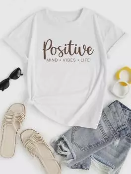 Шикарная женская футболка с круглым вырезом и короткими рукавами классического белого цвета S