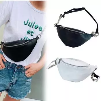 Шикарная женская однотонная сумка через плечо на талии и груди, поясная сумка, спортивная сумка чёрный