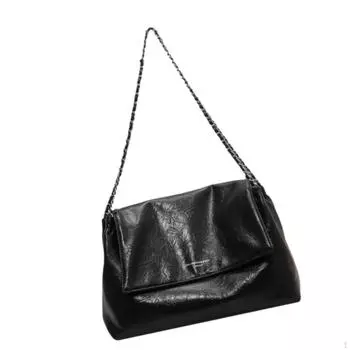 Шикарная женская сумка через плечо для повседневных дел и прогулок чёрный