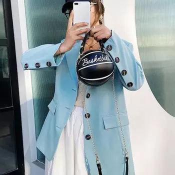 Шикарная женская сумка круглая баскетбольная футбольная сумка через плечо из искусственной кожи 3