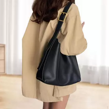 Шикарная женская сумка-тоут для повседневных дел чёрный