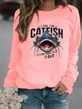 Шикарная женская зимняя толстовка с круглым вырезом и длинными рукавами, доступная в различных модных узорах. S