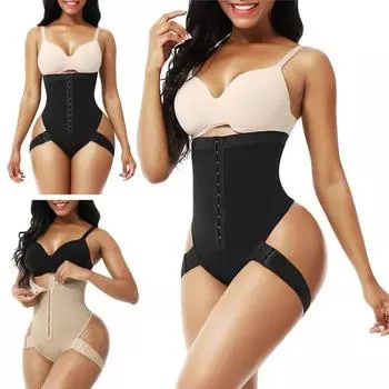 Шикарное боди с поясом для сжигания жира, тренировка для предотвращения скручивания S чёрный