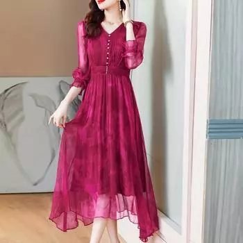 Шикарное и роскошное красное платье в стиле богини для женщин с изысканным вкусом, узкие платья M