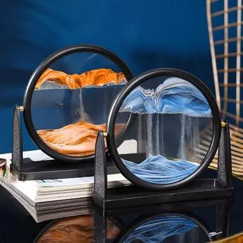 Шикарное изображение движущегося песка 3D со стабильным динамическим пьедесталом фиолетовый