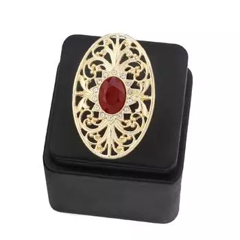 Шикарное кольцо золотого цвета, овальное полое арабское кольцо, регулируемые свадебные украшения для невесты зелёный