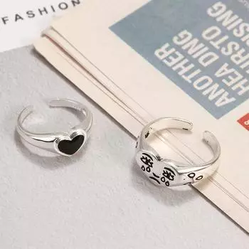 Шикарное креативное сердце модные регулируемые модные аксессуары кольцо для большого пальца ювелирные изделия для вечеринок кольцо для пальца Face серебряный