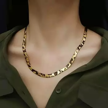 Шикарное леопардовое ожерелье в стиле ретро-секси золотой