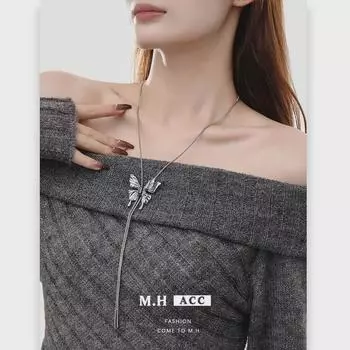 Шикарное модное ожерелье-свитер высокого класса: Элегантная выдвижная длинная цепочка для осени/зимы