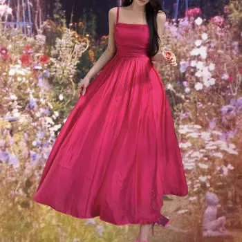 Шикарное платье-слинг для женщин - модная одежда на все случаи жизни L розы красного