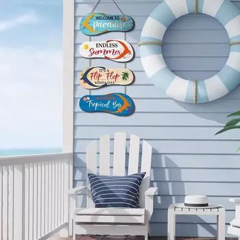 Шикарное подвесное украшение для дома с гладкими краями, стиль летних каникул, дверная подвеска, предметы домашнего обихода, настенные шлепанцы, подвеска