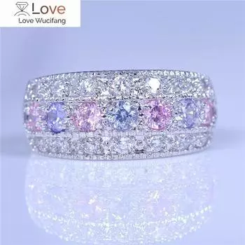 Шикарное женское кольцо на годовщину с блестящим кристаллом циркония, изысканный дизайн, аксессуары для женщин, модные женские украшения 7