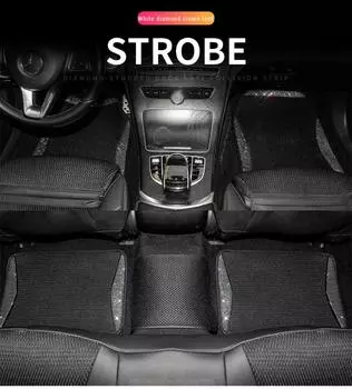 Шикарные автомобильные коврики Diamond Crystal Universal Fit Black Interior Auto Floor Carpet Diamond Car Accessories for Women чёрный