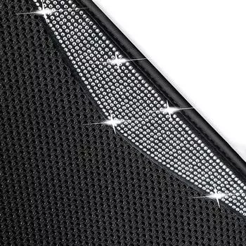 Шикарные автомобильные коврики Diamond Crystal Universal Fit Black Interior Auto Floor Carpet Diamond Car Accessories for Women чёрный