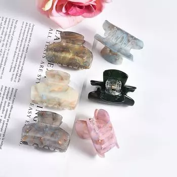 Шикарные аксессуары для волос Цвета желе Заколки для волос для хвостиков Зажимы для волос Зажимы для купания бежевый