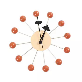 Шикарные деревянные настенные часы с классическим дизайном для домашнего декора Red Ball