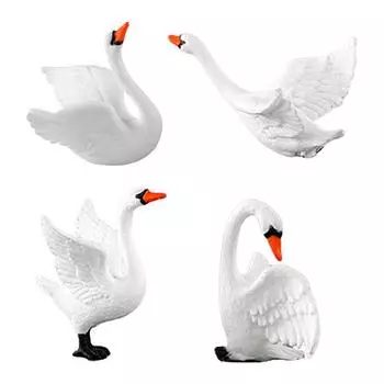 Шикарные детские игрушки-лебеди с прозрачной текстурой, изысканное украшение офиса белый