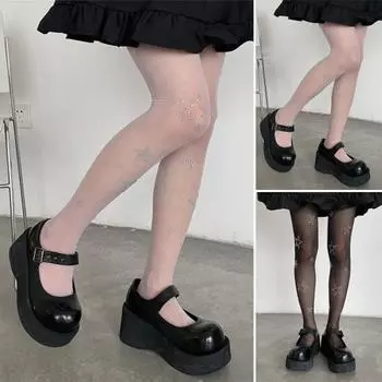 Шикарные клубные чулки, перспектива для похудения ног чёрный