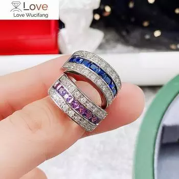 Шикарные ослепительные кольца с цирконием для женщин, модные женские нежные модные подарки на годовщину для женщин, модные ювелирные изделия 6