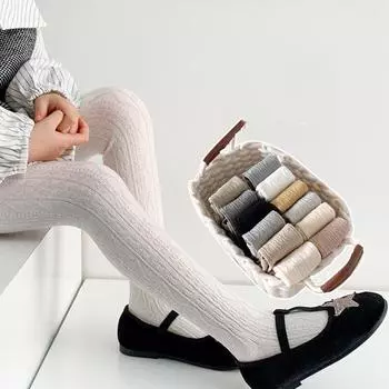 Шикарные простые детские колготки для девочек, модные однотонные корейские леггинсы, чулки для детей, осень-весна, утолщенные хлопковые колготки M белый