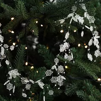 Шикарные прозрачные елочные украшения с удобной веревкой для подвешивания серебряный
