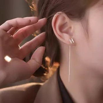 Шикарные серьги-подвески с 26 английскими буквами, уютное украшение для ушей I