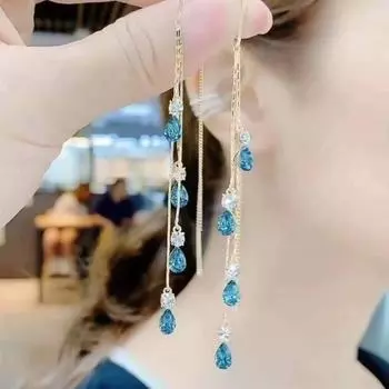 Шикарные серьги с подвесками, долговечные, высококачественные, нежные красный