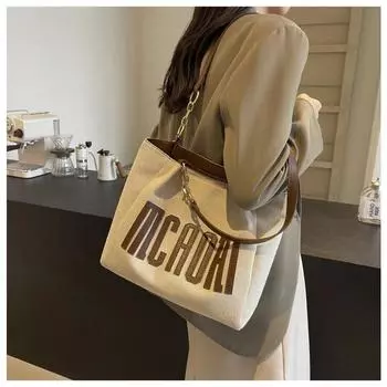 Шикарные сумки через плечо с буквенным дизайном, повседневные легкие женские сумки, женская сумка-тоут для поездок на работу