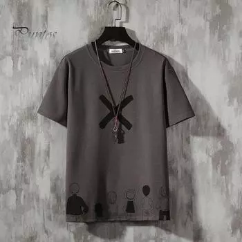 Шикарные тонкие быстросохнущие футболки, мужская стираная футболка на улице, повседневная одежда M серый