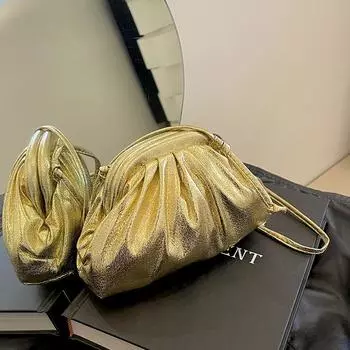 Шикарные вечерние сумочки для женщин, роскошные дизайнерские сумки, золотистые лазерные сумки через плечо, клатч для званого ужина 18x12x5cm золотой