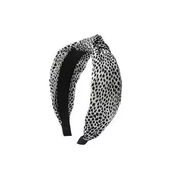 Шикарные женские черные леопардовые атласные повязки на голову с узлом, простые однотонные твиловые повязки с узлом, аксессуары
