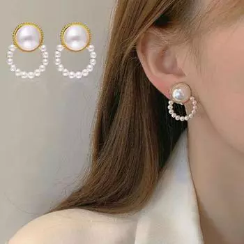 Шикарные женские серьги с позолотой, легкий подарок C