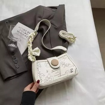 Шикарные женские сумки на ремне с буквенным принтом, летняя новая сумка через плечо из искусственной кожи с цепочками, модная маленькая квадратная упаковка M