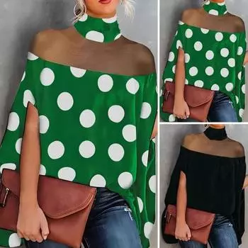 Шикарные женские топы свободного кроя, трогающие кожу L зелёный