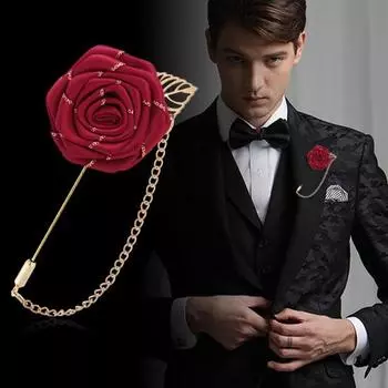 Шикарный блестящий изящный искусственный цветок брошь для одежды для мужчин и женщин деловой костюм лацкан булавка ювелирные изделия аксессуары чёрный