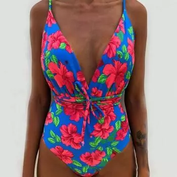 Шикарный цельный купальник без рукавов с бретелькой из полиэстера, быстросохнущий летний комплект монокини для плавания L